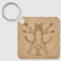 Vitruvian Cat Renaissance Parody Art