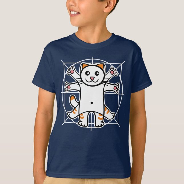 Vitruvian Cat T-Shirt (Front)