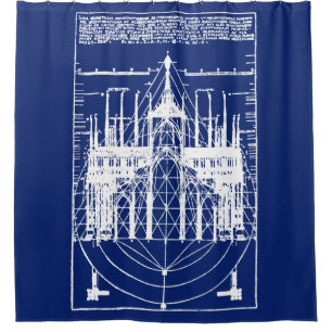 Vitruvian Cathedral of Milan 1521 Shower Curtain