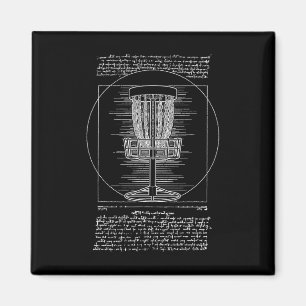 Vitruvian Disc Golf Sket Funny Leonardo Da Vinci V Magnet