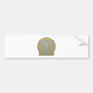 Vitruvian man bumper sticker