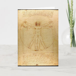 Vitruvian Man by Leonardo da Vinci Card