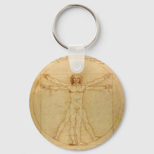 Vitruvian Man by Leonardo da Vinci Key Ring