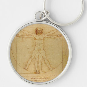 Vitruvian Man by Leonardo Da Vinci Key Ring
