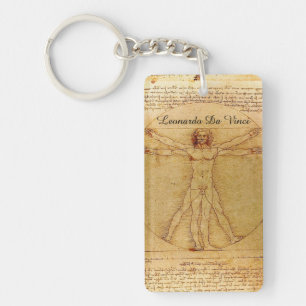 Vitruvian Man By Leonardo Da Vinci Key Ring