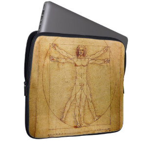 Vitruvian Man By Leonardo Da Vinci Laptop Sleeve