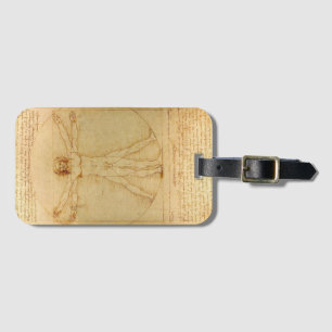 Vitruvian Man by Leonardo Da Vinci Luggage Tag