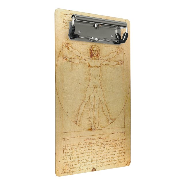 Vitruvian Man by Leonardo Da Vinci Mini Clipboard (Angled)