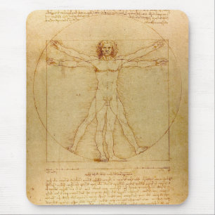 Vitruvian Man by Leonardo Da Vinci Mouse Mat