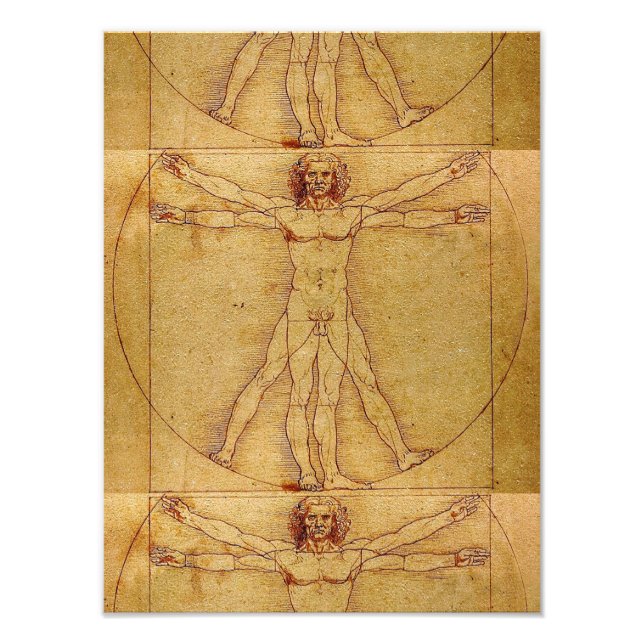 Vitruvian Man By Leonardo Da Vinci Photo Print (Front)