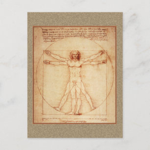 Vitruvian Man by Leonardo da Vinci Postcard