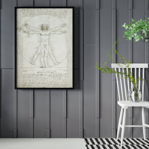 Vitruvian Man by Leonardo da Vinci Poster