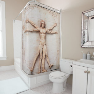 Vitruvian Man by Leonardo Da Vinci  Shower Curtain