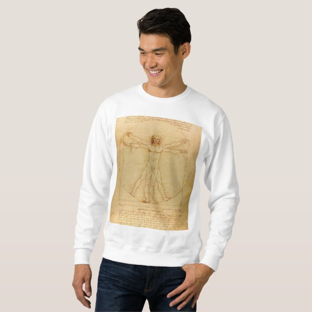 Vitruvian Man by Leonardo Da Vinci Sweatshirt (Front Full)