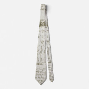 Vitruvian Man by Leonardo da Vinci Tie