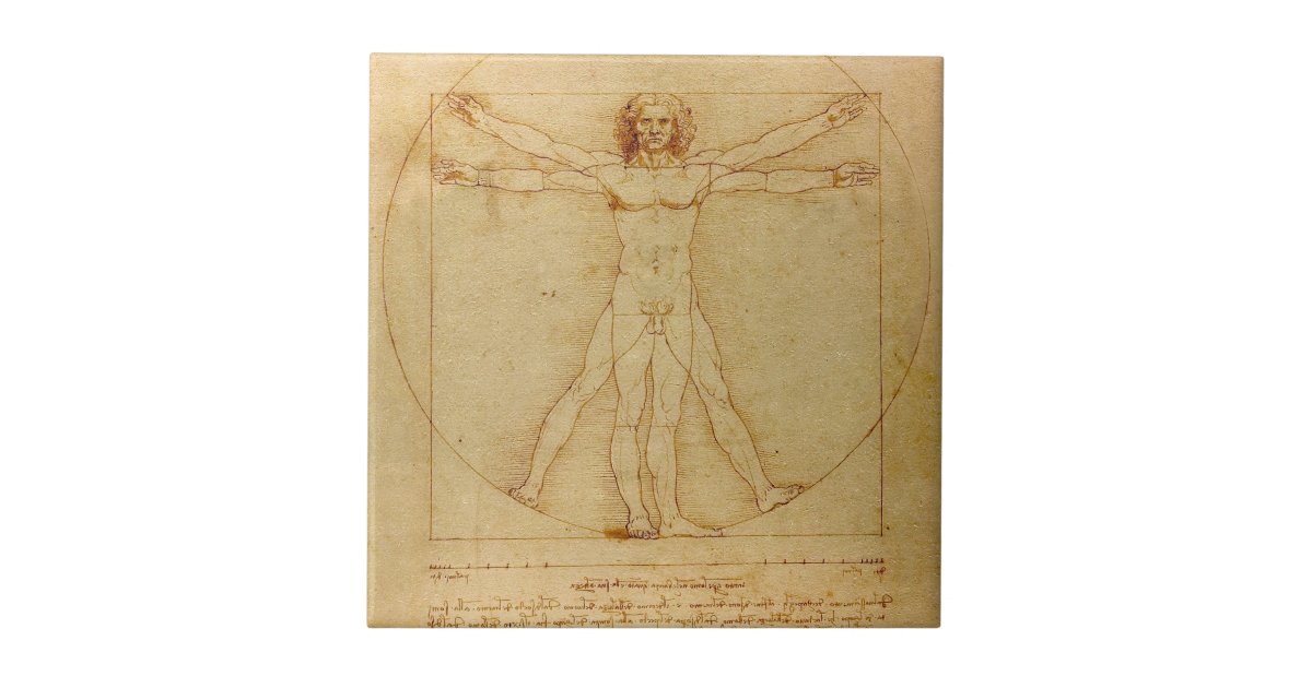 Vitruvian Man by Leonardo Da Vinci Tile | Zazzle