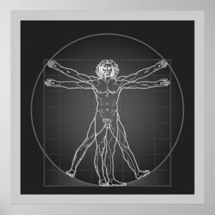 vitruvian man contempory poster FROM 14.95
