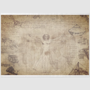 Vitruvian Man Furniture Decoupage Tissue Paper