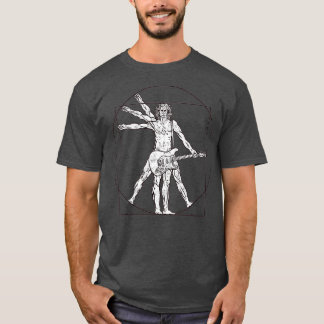 Vitruvian Man  Guitar Music Player T-Shirt