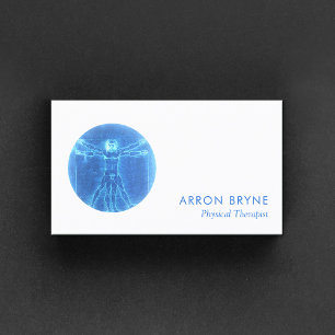 Vitruvian Man Health Care - Physical Trainer Business Card