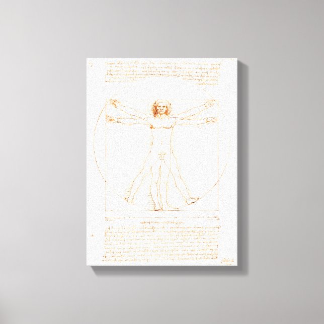 Vitruvian Man | Leonardo da Vinci | Canvas Print (Front)