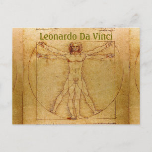 Vitruvian Man-Leonardo Da Vinci Postcard