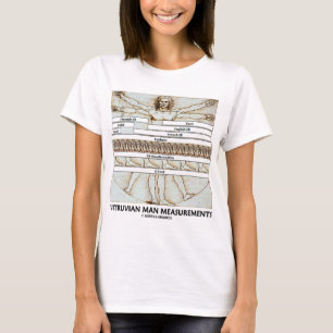 Vitruvian Man Measurements (Leonardo da Vinci) T-Shirt