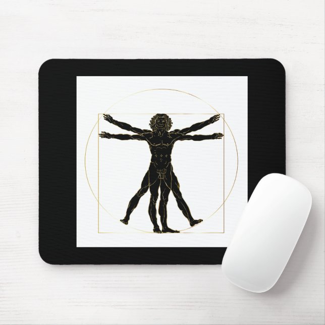 Vitruvian Man Mouse Mat (With Mouse)