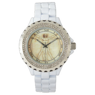 Vitruvian Man Rhinestone Watch