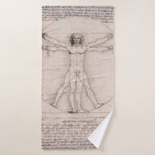 Vitruvian ManVitruvian Man, Leonardo da Vinci Bath Towel