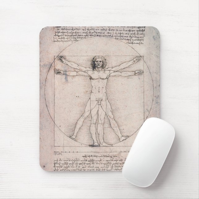 Vitruvian ManVitruvian Man, Leonardo da Vinci Mouse Mat (With Mouse)