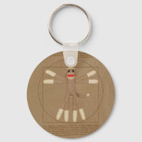 Vitruvian Monkey Keychain