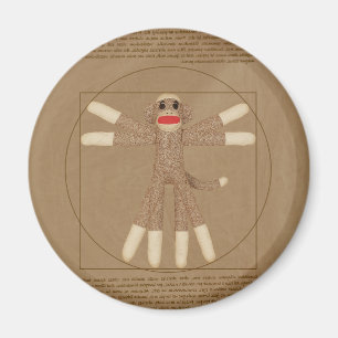 Vitruvian Monkey Magnet