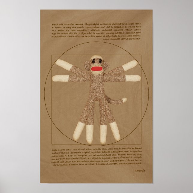 Vitruvian Monkey Poster (Front)