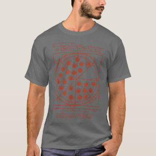 Vitruvian Pizza Tee Da Vinci Funny Movie Reference