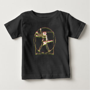 Vitruvian Rocker Guitar Art Design Baby T-Shirt