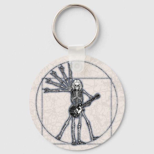 Vitruvian Skeleton Key Ring (Front)