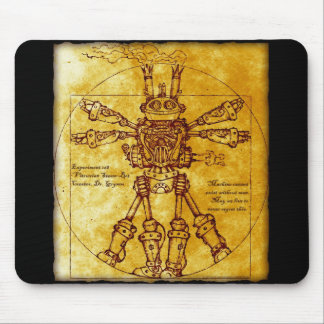 Vitruvian Steam-Bot Mouse Mat
