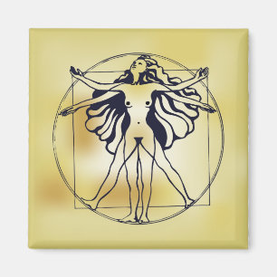 Vitruvian Woman Magnet