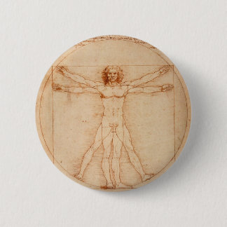 Vitruviano Man 6 Cm Round Badge