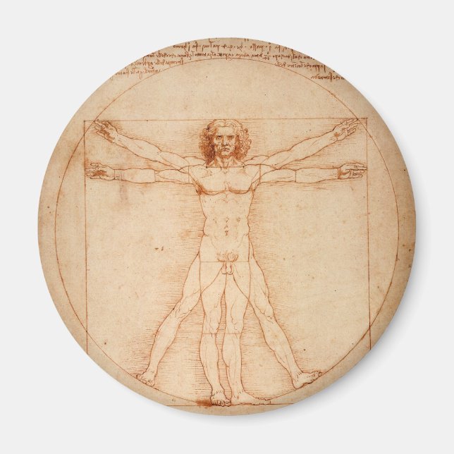Vitruviano Man Magnet (Front)