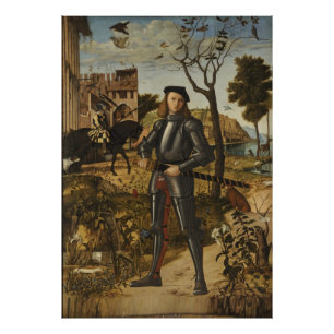 Vittore Carpaccio - Young Knight in a Landscape Photo Print