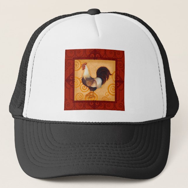 VIV54 Rooster 2.tif Trucker Hat (Front)