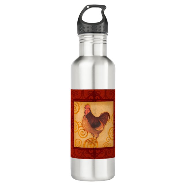 VIV55 Rooster 3.tif 710 Ml Water Bottle (Front)