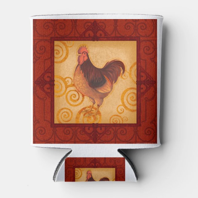 VIV55 Rooster 3.tif Can Cooler (Front)