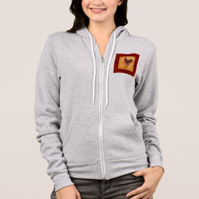 VIV55 Rooster 3.tif Hoodie (Front)