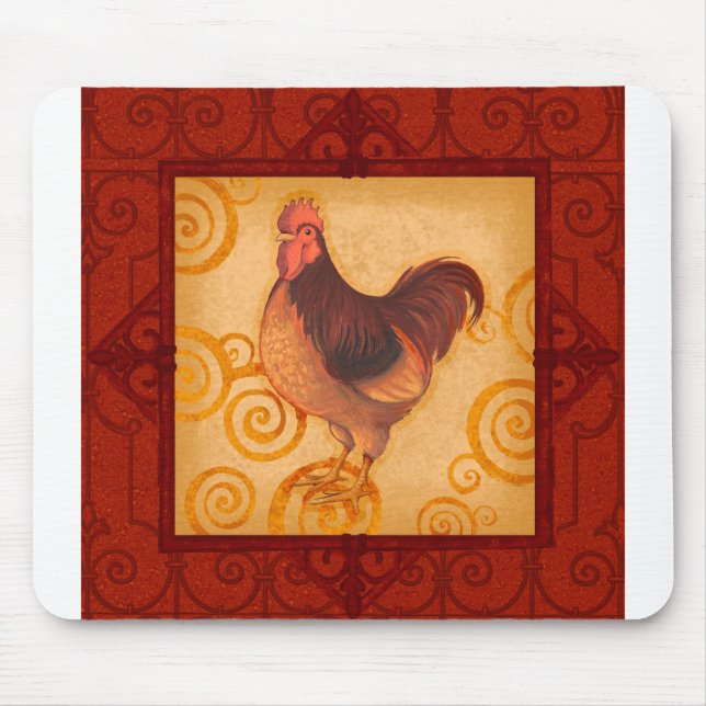VIV55 Rooster 3.tif Mouse Mat (Front)