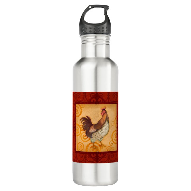 VIV56 Rooster 4.tif 710 Ml Water Bottle (Front)