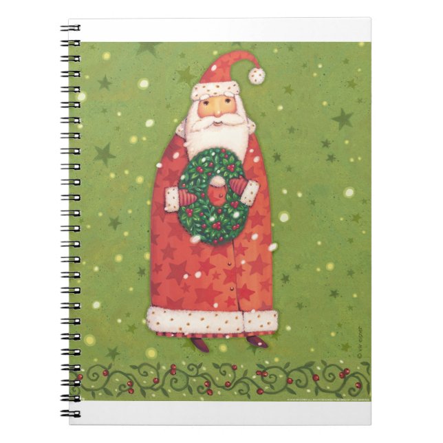 VIV77 Green Santa.tif Notebook (Front)