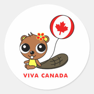 Viva Canada Classic Round Sticker